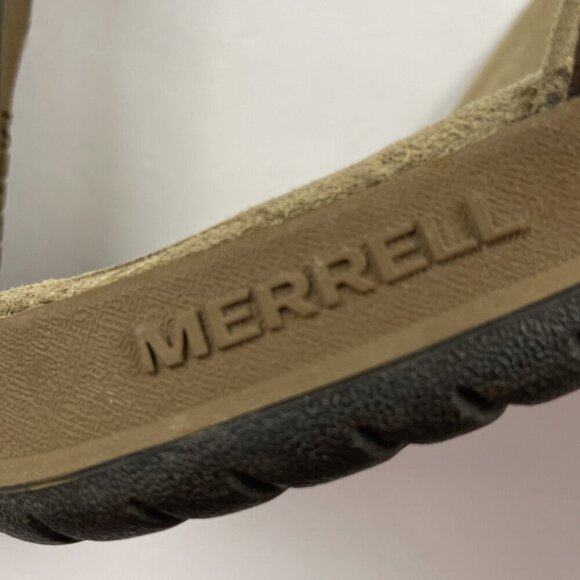 Merrell Traveler Tilt Espresso Leather Flip-flops Sandals Men’s 12 - Picture 7 of 9